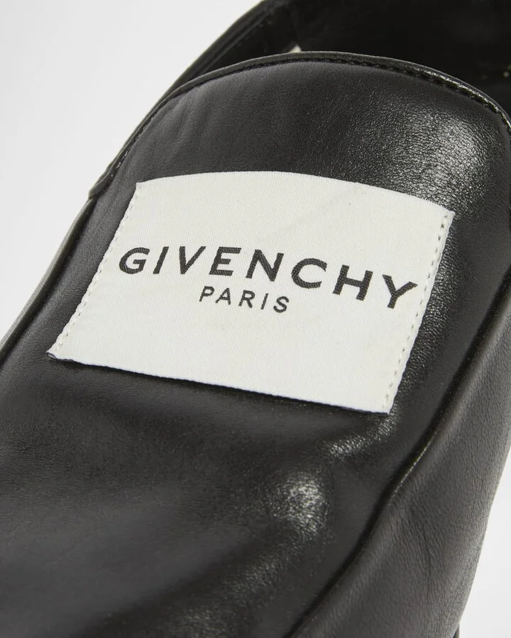 Logo Label Leather Loafers - Image 3