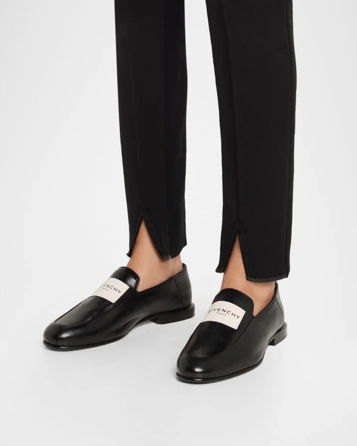 Logo Label Leather Loafers - Image 7