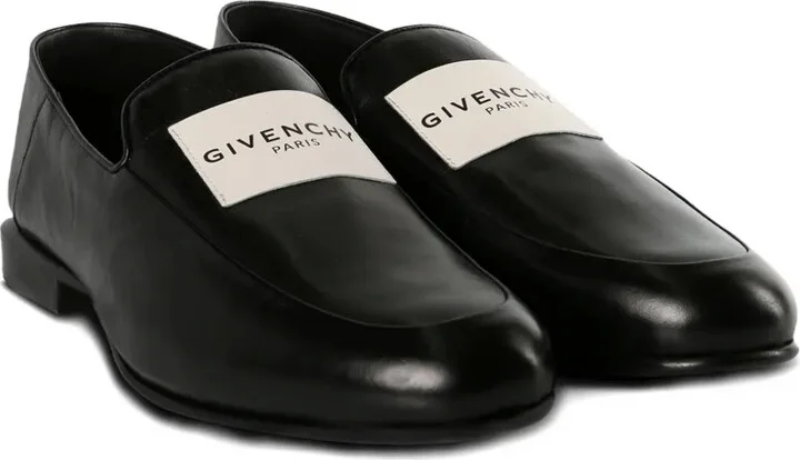 Logo-Label Leather Loafers - Image 2
