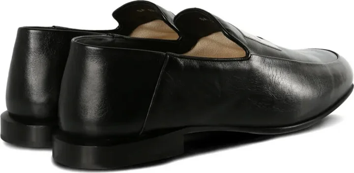 Logo-Label Leather Loafers - Image 3