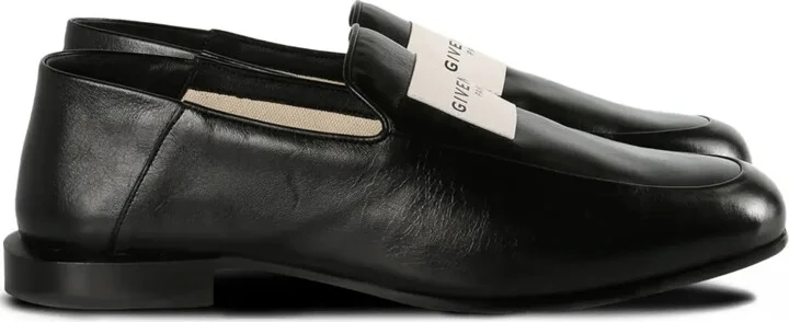 Logo-Label Leather Loafers