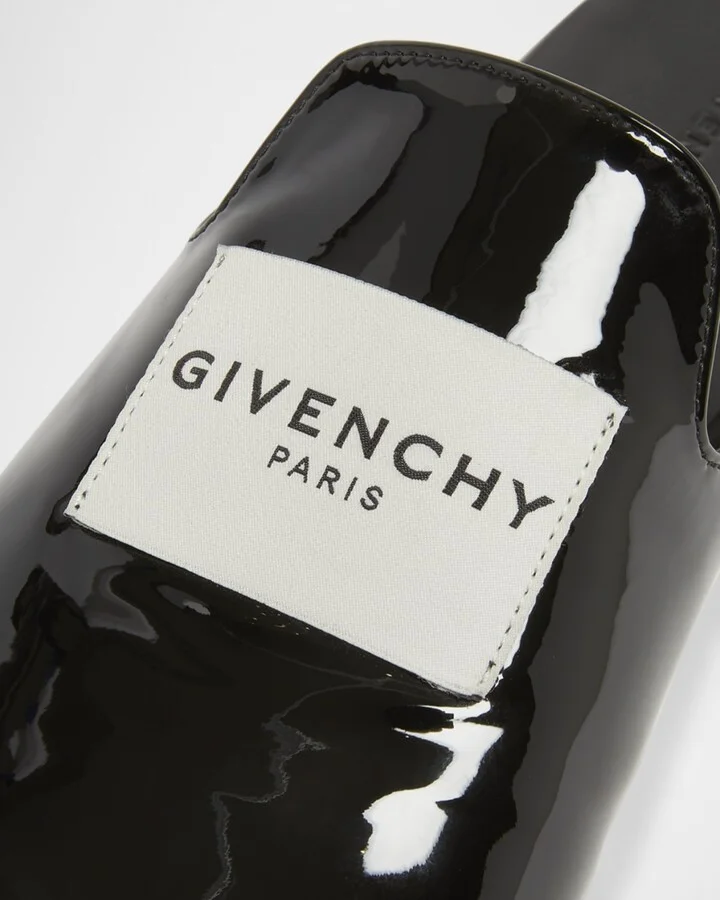 Logo Label Patent Leather Mules - Image 7