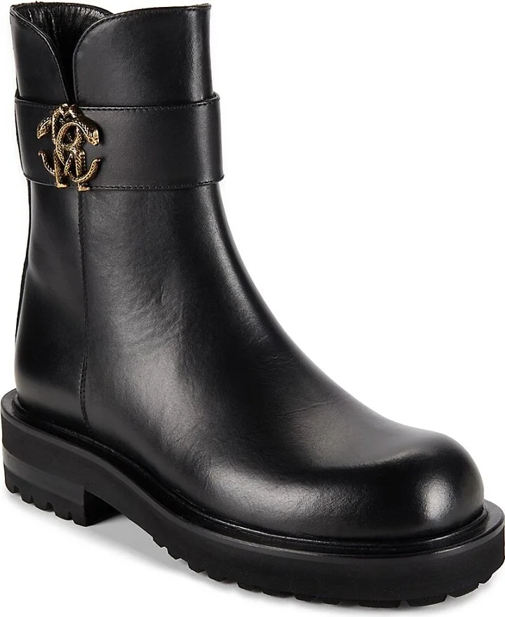 Logo Leather Ankle Booties - Image 2
