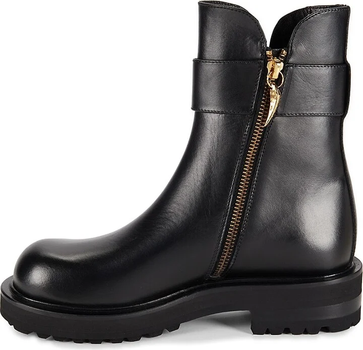 Logo Leather Ankle Booties - Image 4