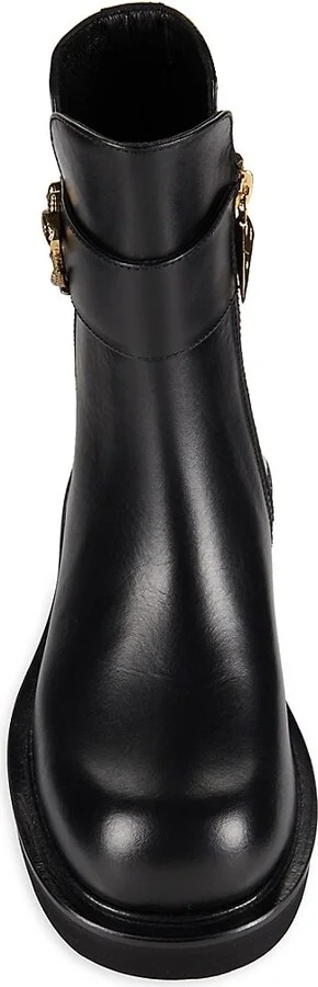 Logo Leather Ankle Booties - Image 5