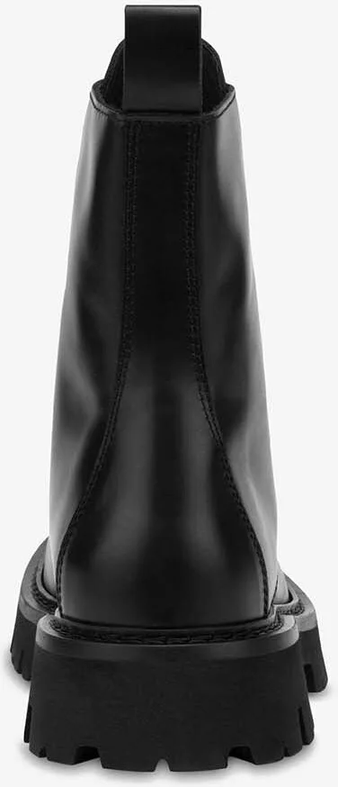 Logo Leather Biker Boots - Image 2