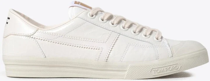 Logo Leather Lace-Up Sneakers