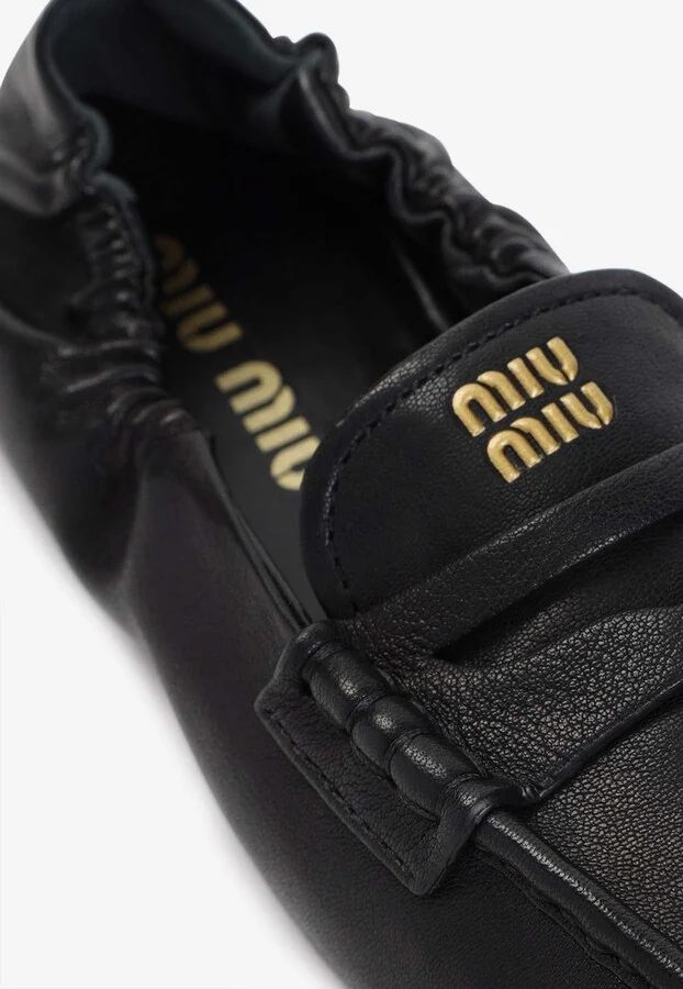 Logo Leather Loafers - Image 3