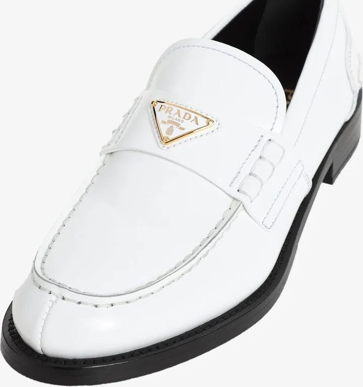 Logo Leather Loafers - Image 3