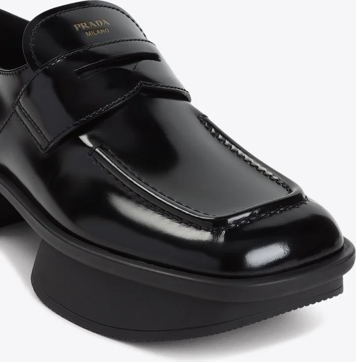 Logo Leather Loafers - Image 3