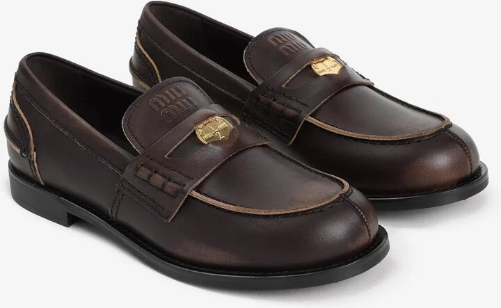 Logo Leather Loafers - Image 2