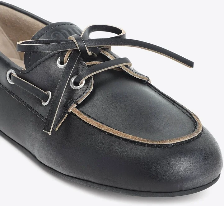 Logo Leather Loafers - Image 3