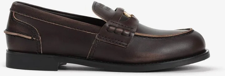 Logo Leather Loafers