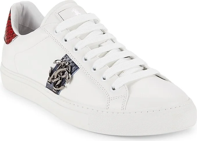 Logo Leather Low Top Sneakers - Image 2