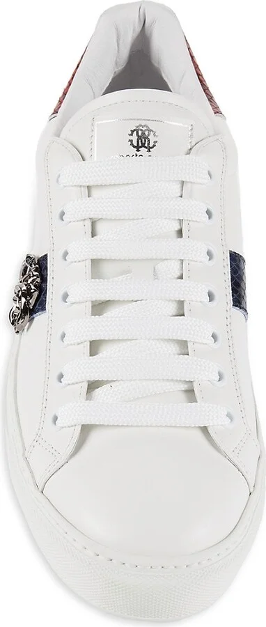 Logo Leather Low Top Sneakers - Image 5