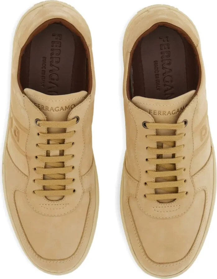 Logo Leather Low-Top Sneakers - Image 3