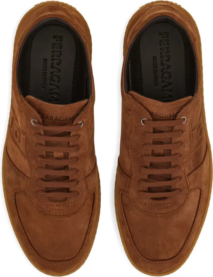 Logo Leather Low-Top Sneakers - Image 3