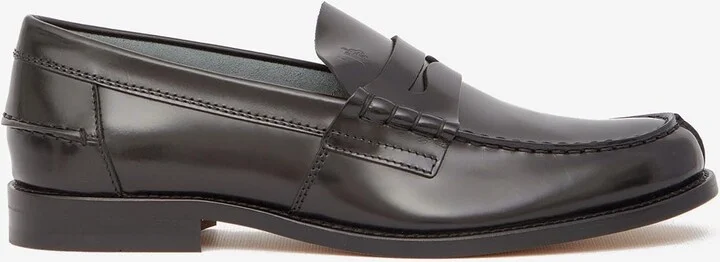 Logo Leather Penny Loafers