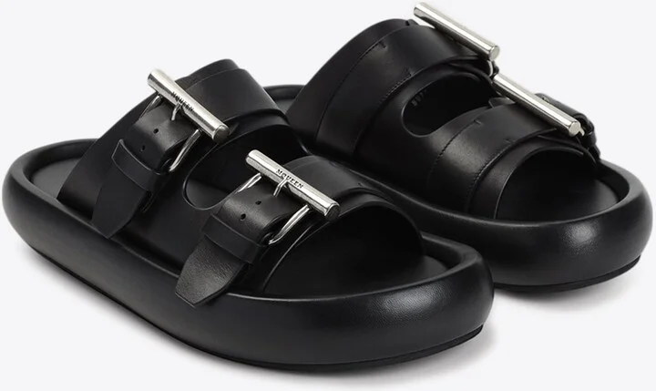 Logo Leather Sandals - Image 2