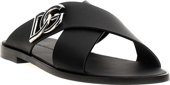 Logo Leather Sandals - Image 2