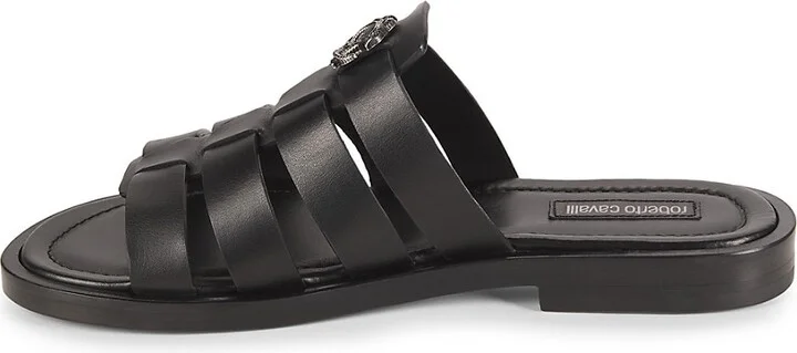 Logo Leather Sandals - Image 4