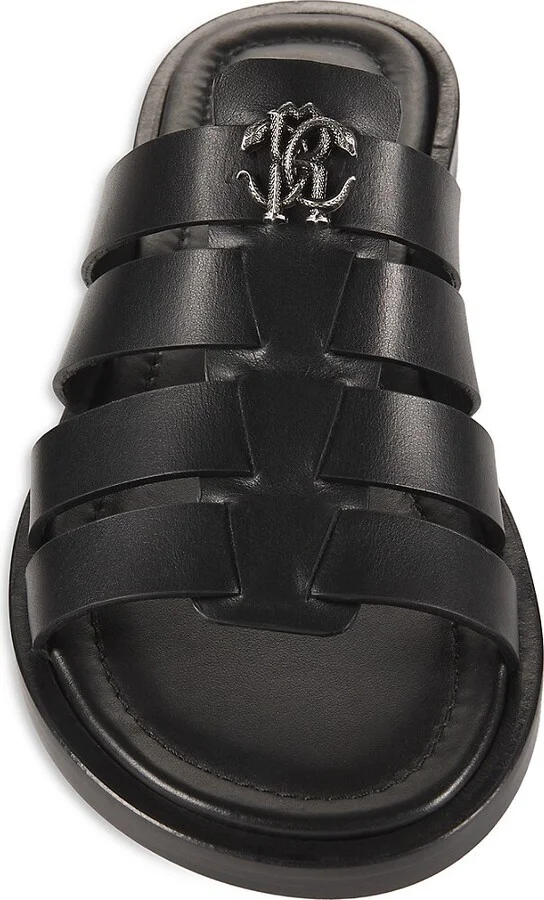 Logo Leather Sandals - Image 5