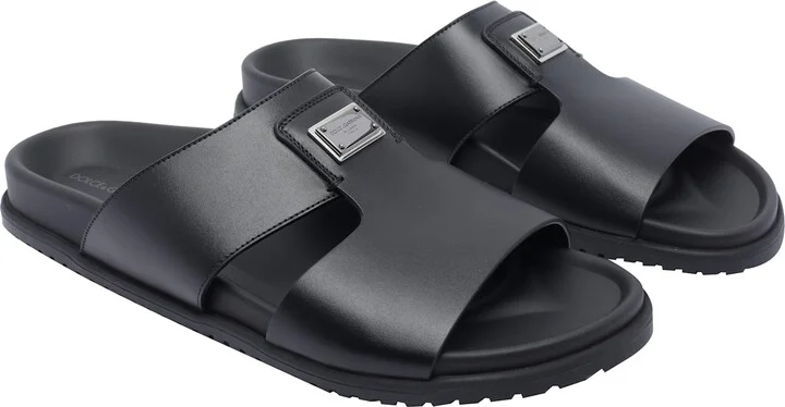Logo Leather Sandals - Image 2