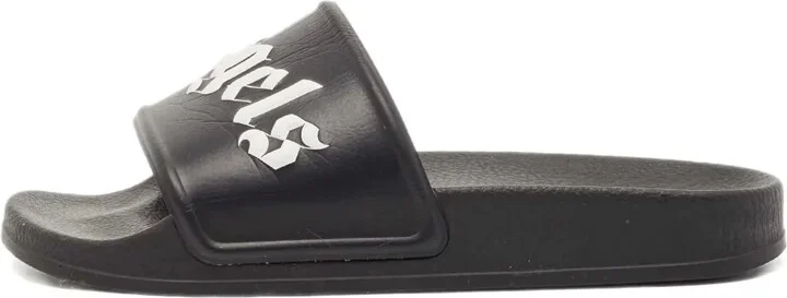 Logo Leather Slides