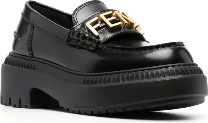 Logo-Lettered Chunky-Sole Loafers - Image 2