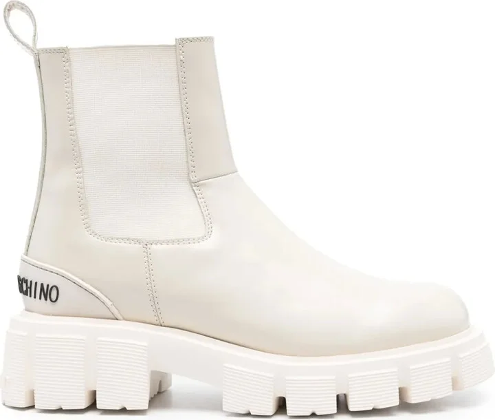 Logo-Lettering Ankle Boots
