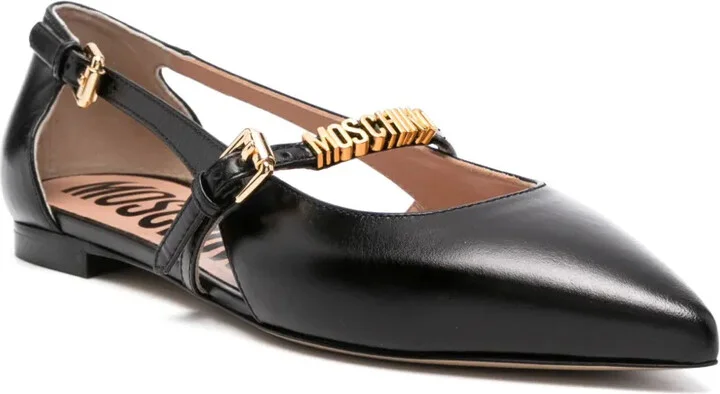 Logo-Lettering Ballet Flats - Image 2