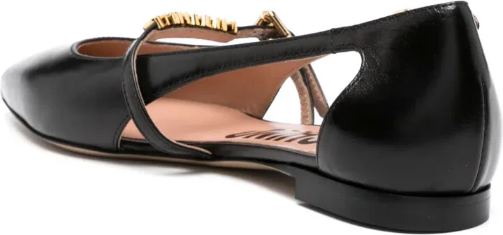 Logo-Lettering Ballet Flats - Image 3