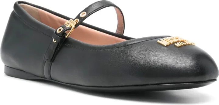 Logo-Lettering Ballet Flats - Image 2