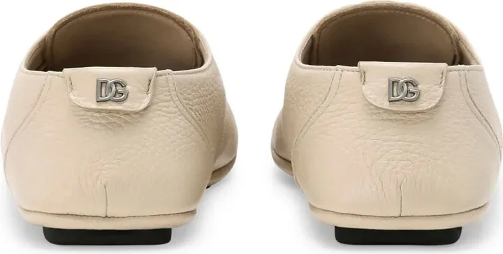 logo-lettering deerskin Derby shoes - Image 3