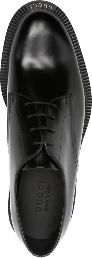 Logo-Lettering Derby Shoes - Image 4