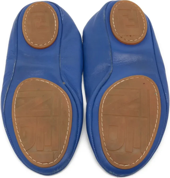 Logo-Lettering Leather Ballet Flats - Image 5