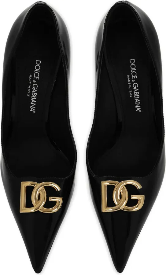 Logo-Lettering Leather Pumps - Image 4