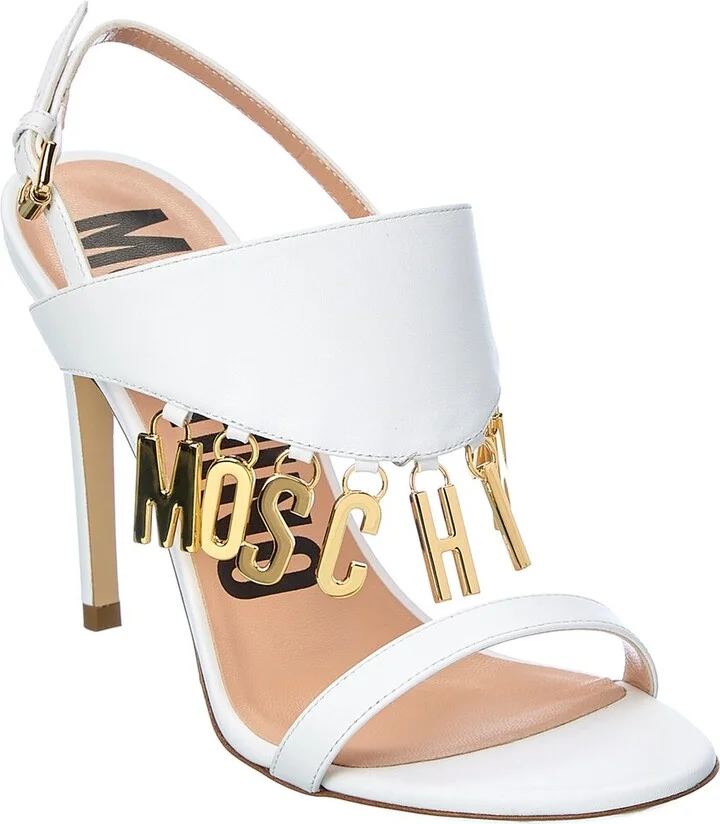 Logo Lettering Leather Sandal