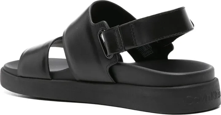 Logo-Lettering Leather Sandals - Image 3