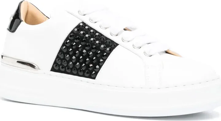 Logo-Lettering Leather Sneakers - Image 2