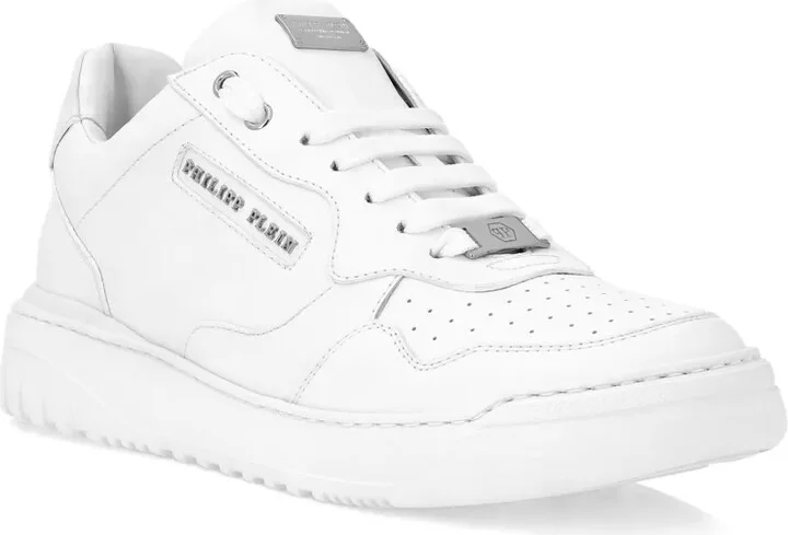 Logo-Lettering Leather Trainers - Image 2