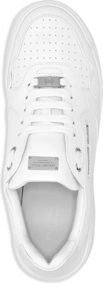 Logo-Lettering Leather Trainers - Image 3
