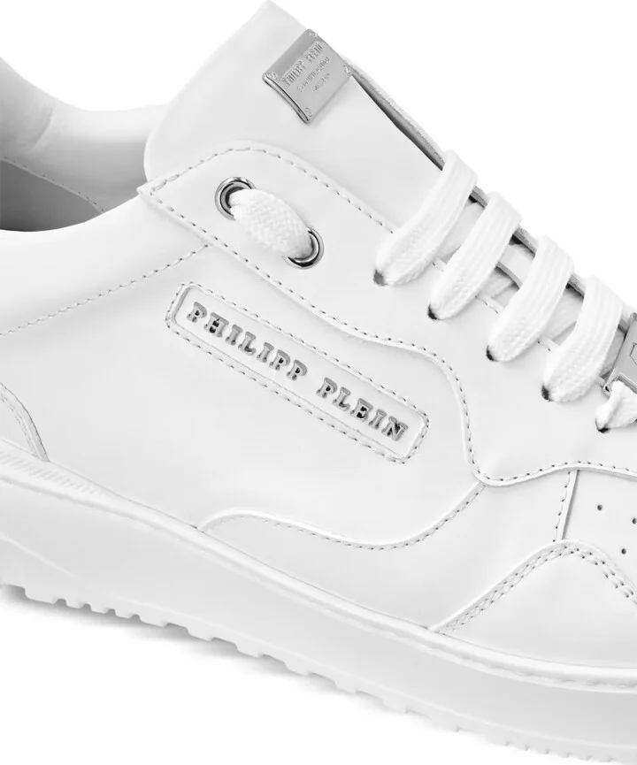 Logo-Lettering Leather Trainers - Image 4