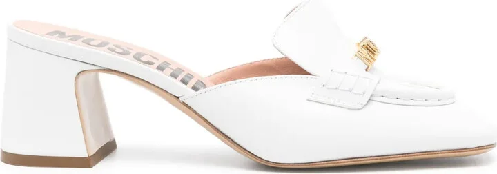 Logo-Lettering Mules