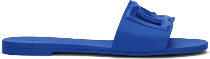 Logo-Lettering Open-Toe Slides