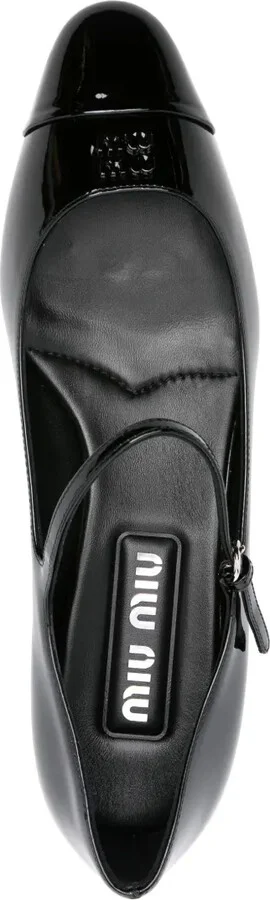 Logo-Lettering Patent Ballerina Shoes - Image 4