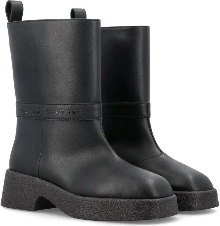 Logo Lettering Pull-on Ankle Boots - Image 3
