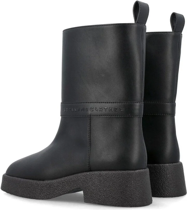 Logo Lettering Pull-on Ankle Boots - Image 4