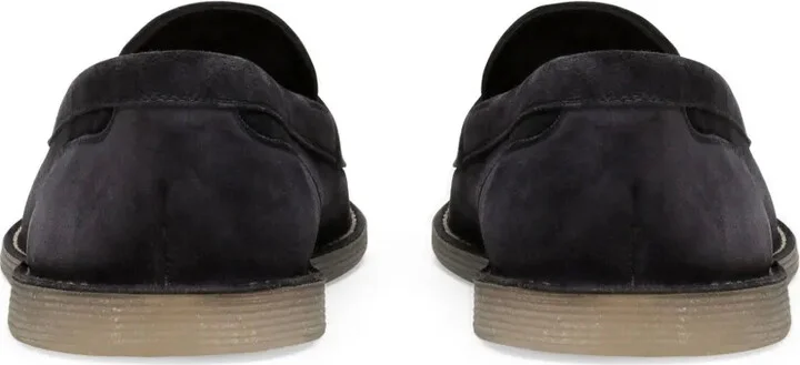 Logo-Lettering Suede Loafers - Image 3