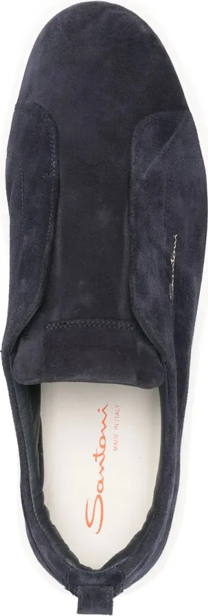 Logo-Lettering Suede Sneakers - Image 4
